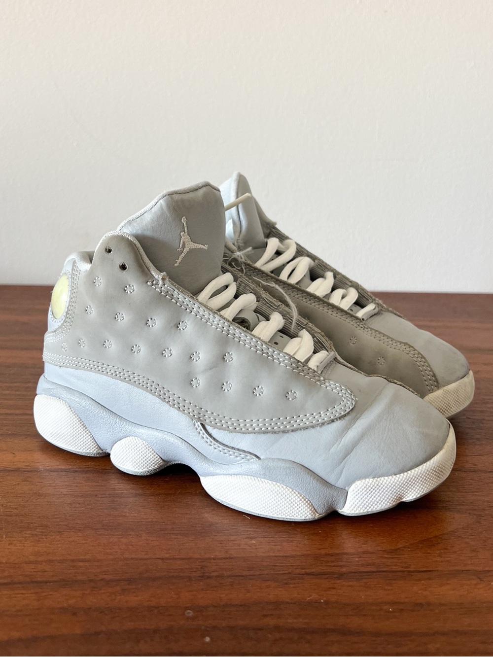 Air Jordan 13 Retro Wolf Grey White Youth Size 13C Basketball Shoes